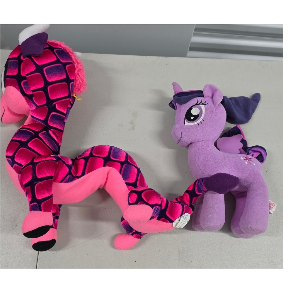 My Little Pony Twilight Sparkle Alicorn and Pink Dragon Plush Stuffed Animal Lot